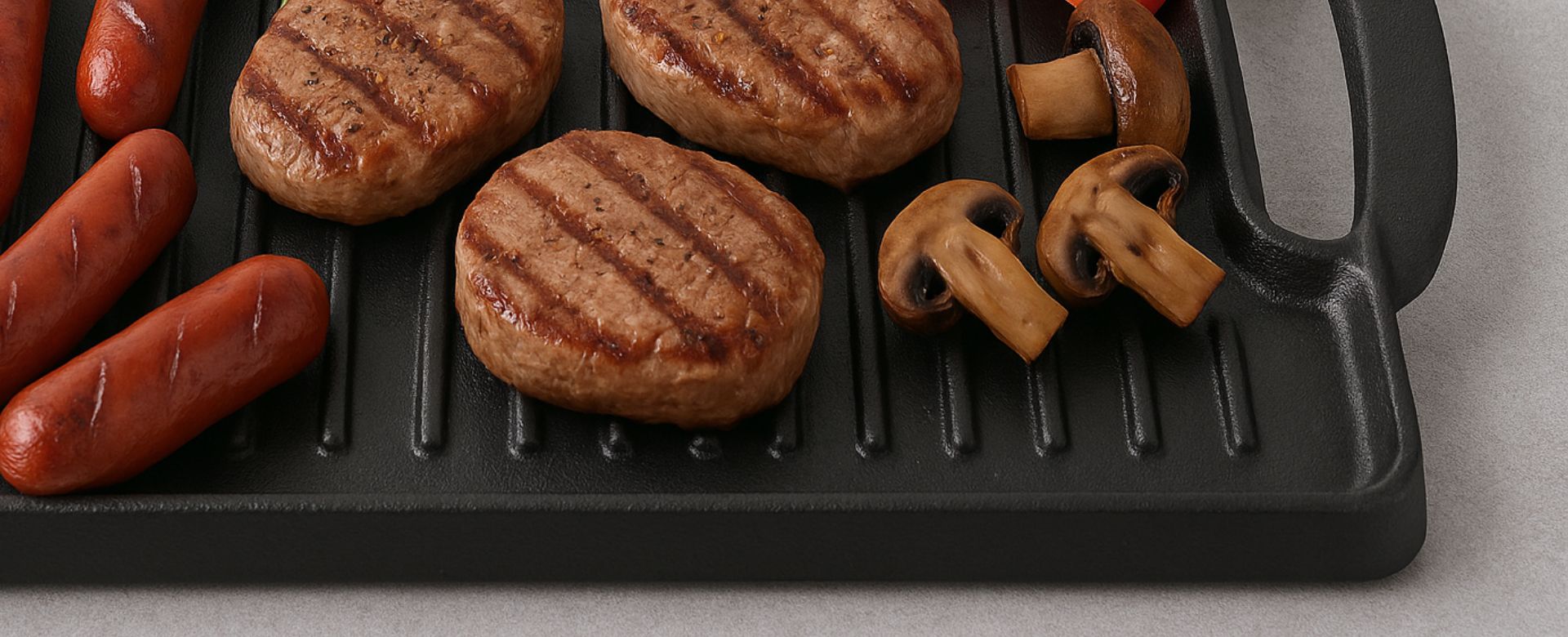 Cast iron grill plate for cooking